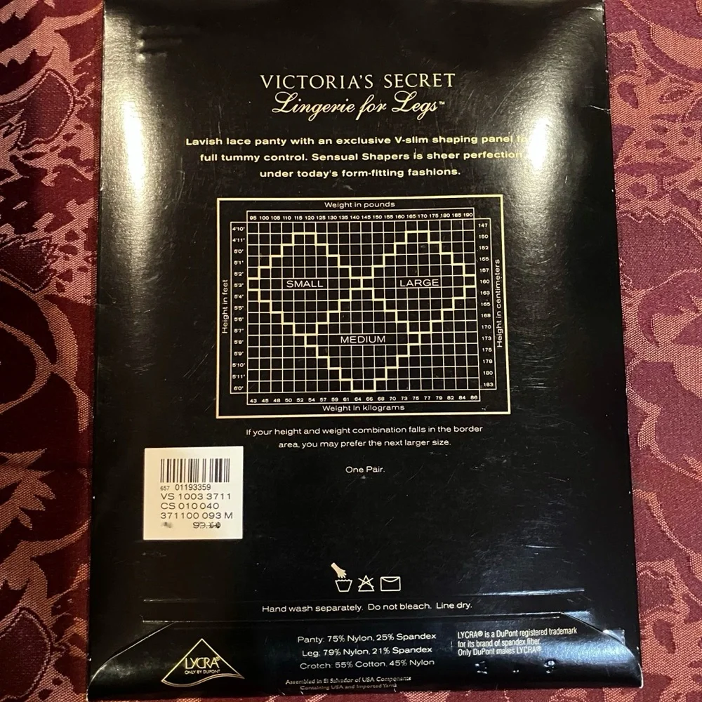 Vintage Victoria’s Secret Sensual Shaper Silky Sheer Pantyhose NWT
